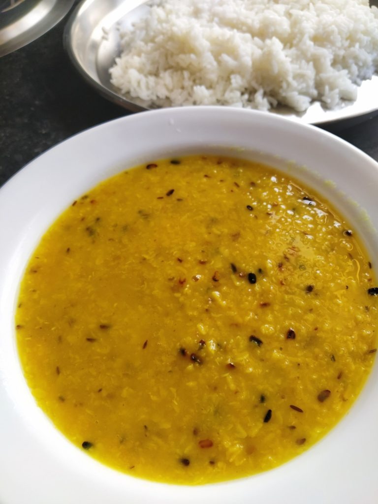 Rice with Dal without onion garlic and rice