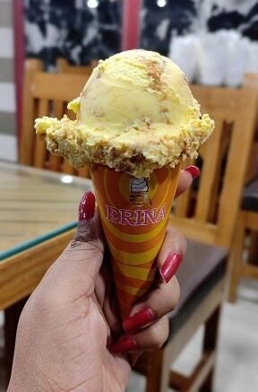 Enjoying an ice cream at Erina